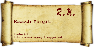 Rausch Margit névjegykártya